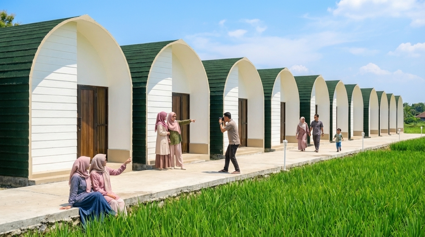 Padi Resort dan Hotel Karanganyar — tampak depan